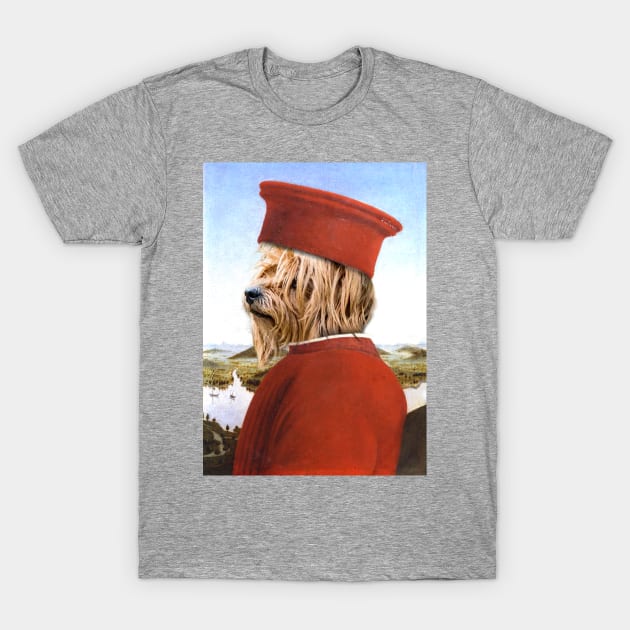 Portrait of a Yorkshire as Federico da Montefeltro - Pet Gift T-Shirt by luigitarini